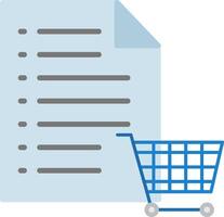 Shopping List Flat Icon vector