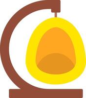 Egg Chair Flat Icon vector