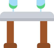 Table Flat Icon vector