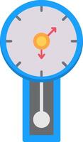 reloj de pared icono plano vector