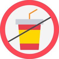 No Drink Flat Icon vector