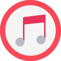 Music Note Flat Icon vector