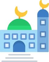 icono plano de la mezquita vector
