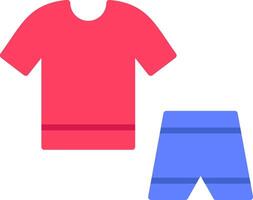 Workout Clothes Flat Icon vector