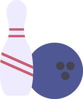 bolos, plano, icono vector