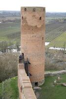 Czersk, Poland - March 24th, 2024 - Round tower and defensive wall at Masovian Dukes Castle photo