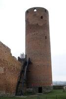 Czersk, Poland - March 24th, 2024 - Round Tower and Defensive Wall at Masovian Dukes Castle photo