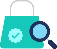 Shopping Bag Flat Icon vector