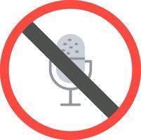 No Microphone Flat Icon vector