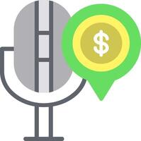 Finance podcast Flat Icon vector