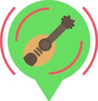 icono plano de guitarra vector