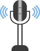 Mic Flat Icon vector