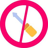 No Screwdriver Flat Icon vector