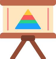 Pyramid Chart Flat Icon vector