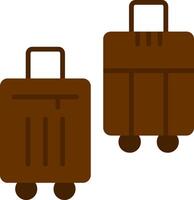 Suitcases Flat Icon vector
