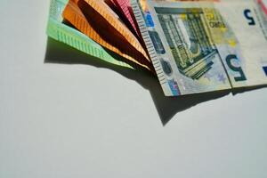 euro banknotes and coins photo