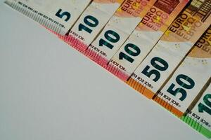 euro banknotes and coins photo