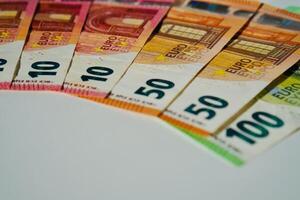 euro banknotes and coins photo