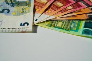 euro banknotes and coins photo