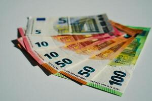 euro banknotes and coins photo