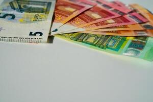 euro banknotes and coins photo