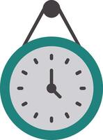 Wall Clock Flat Icon vector