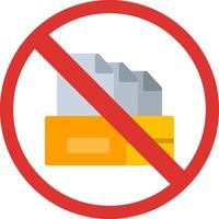 Prohibited Sign Flat Icon vector