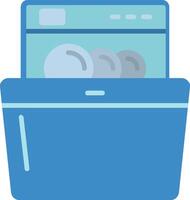 Dish Washing Flat Icon vector