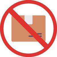 prohibido firmar plano icono vector