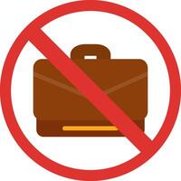 Prohibited Sign Flat Icon vector