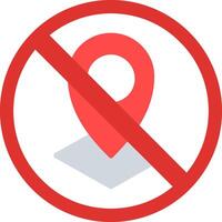 Prohibited Sign Flat Icon vector