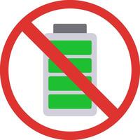 Empty Battery Flat Icon vector