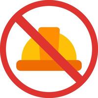 Prohibited Sign Flat Icon vector