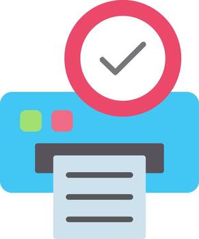 icono de impresora plana vector