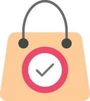 Shopping Bag Flat Icon vector