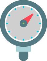 Pressure Gauge Flat Icon vector