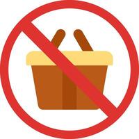 Prohibited Sign Flat Icon vector