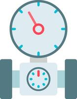 Pressure Gauge Flat Icon vector