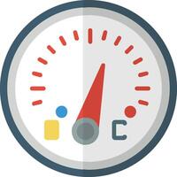 Temperature Reading Flat Icon vector