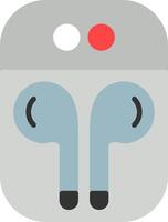 auriculares plano icono vector