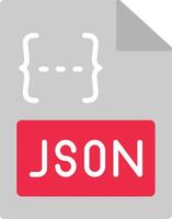 json plano icono vector