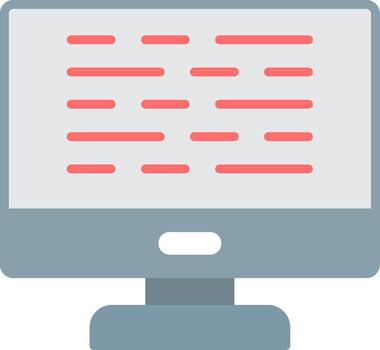 icono de computadora plana vector