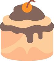 Cinnamon Roll Flat Icon vector