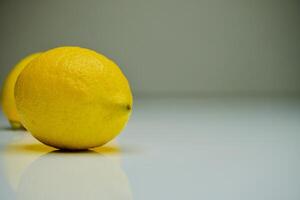 close-up of a lemon photo