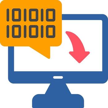 Binary Code Flat Icon vector