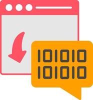 Binary Code Flat Icon vector