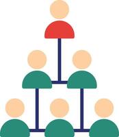 Hierarchical Structure Flat Icon vector
