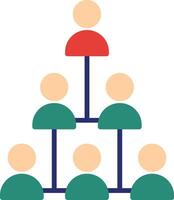 Hierarchical Structure Flat Icon vector