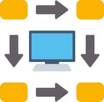 Workflow Flat Icon vector