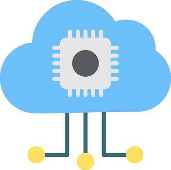 Cloud Computing Flat Icon vector